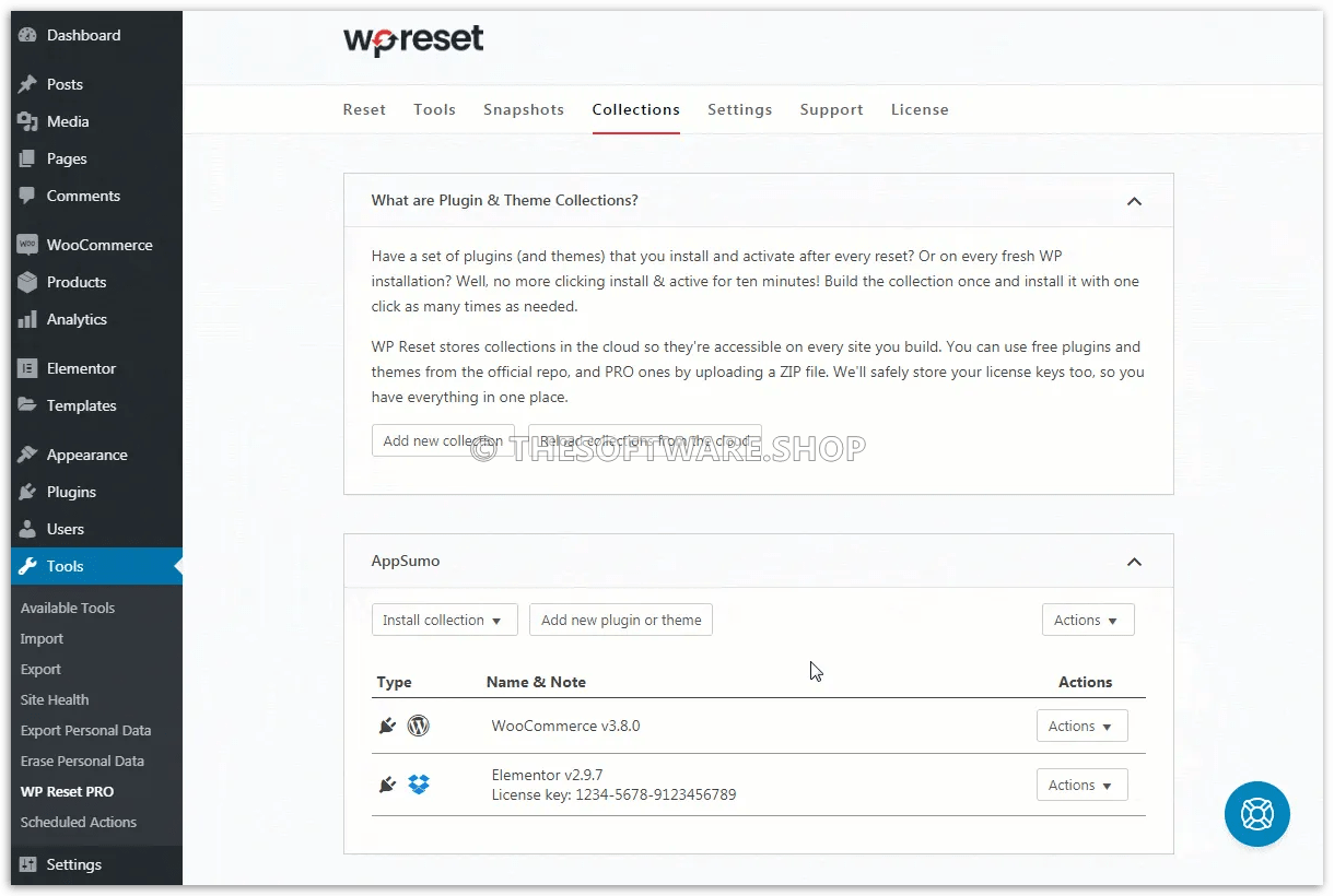 WP Reset Pro - Collections