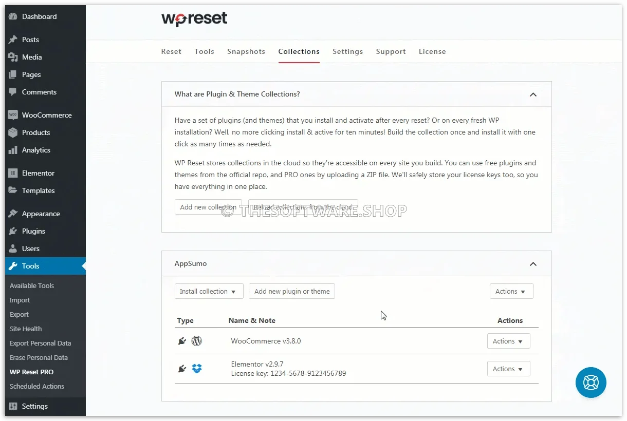 WP Reset Pro - Collections