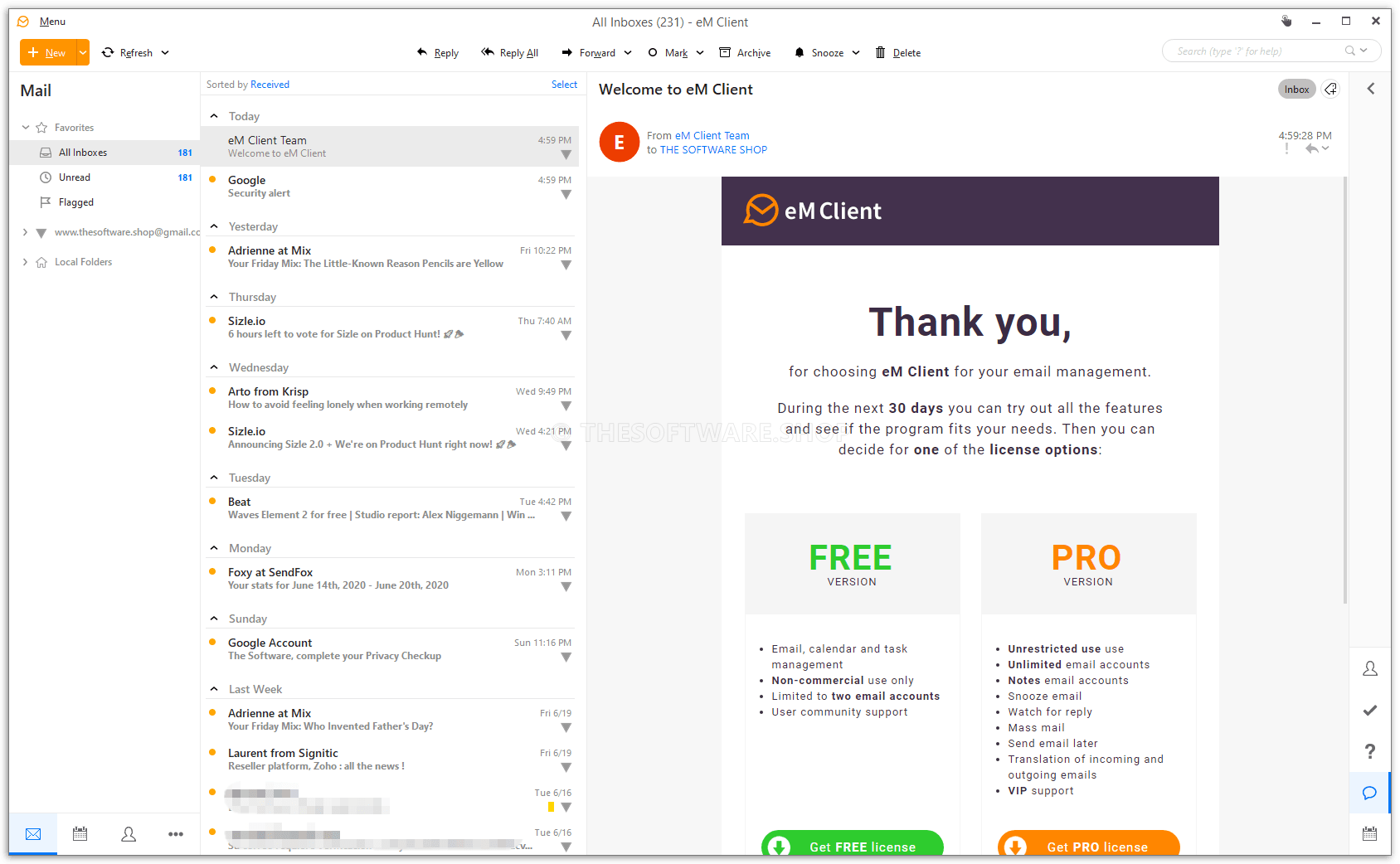 eM Client 8 PRO Screenshot - Email