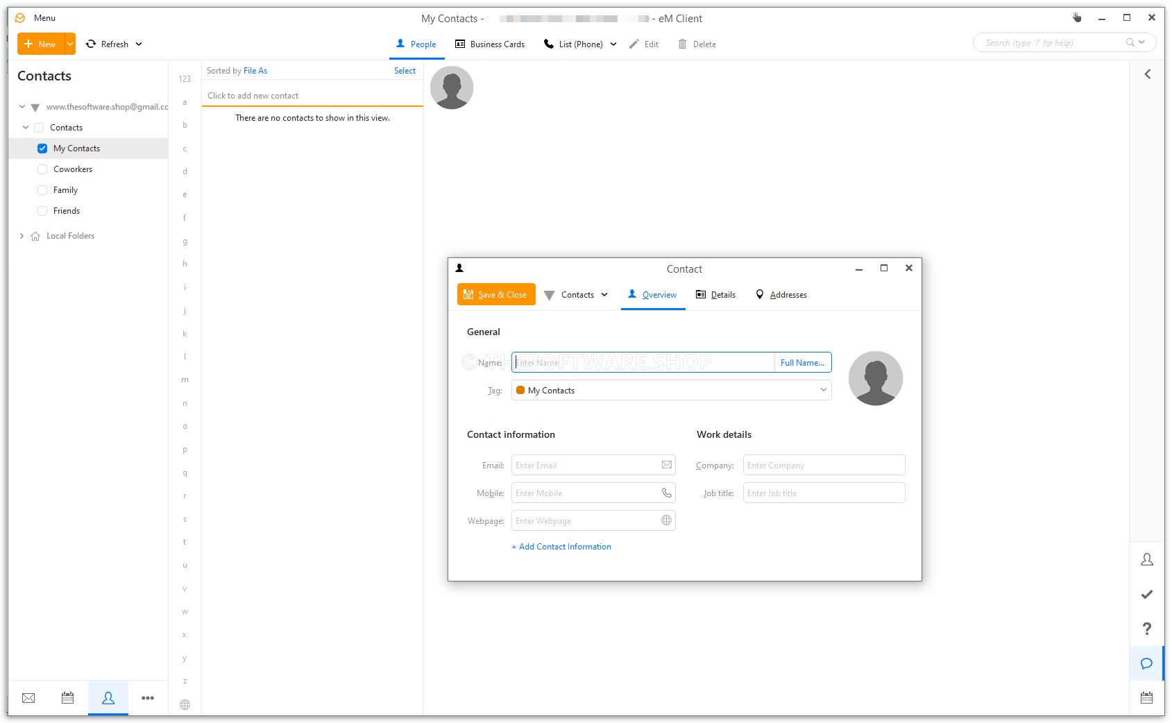 eM Client 8 PRO Screenshot - My Contacts