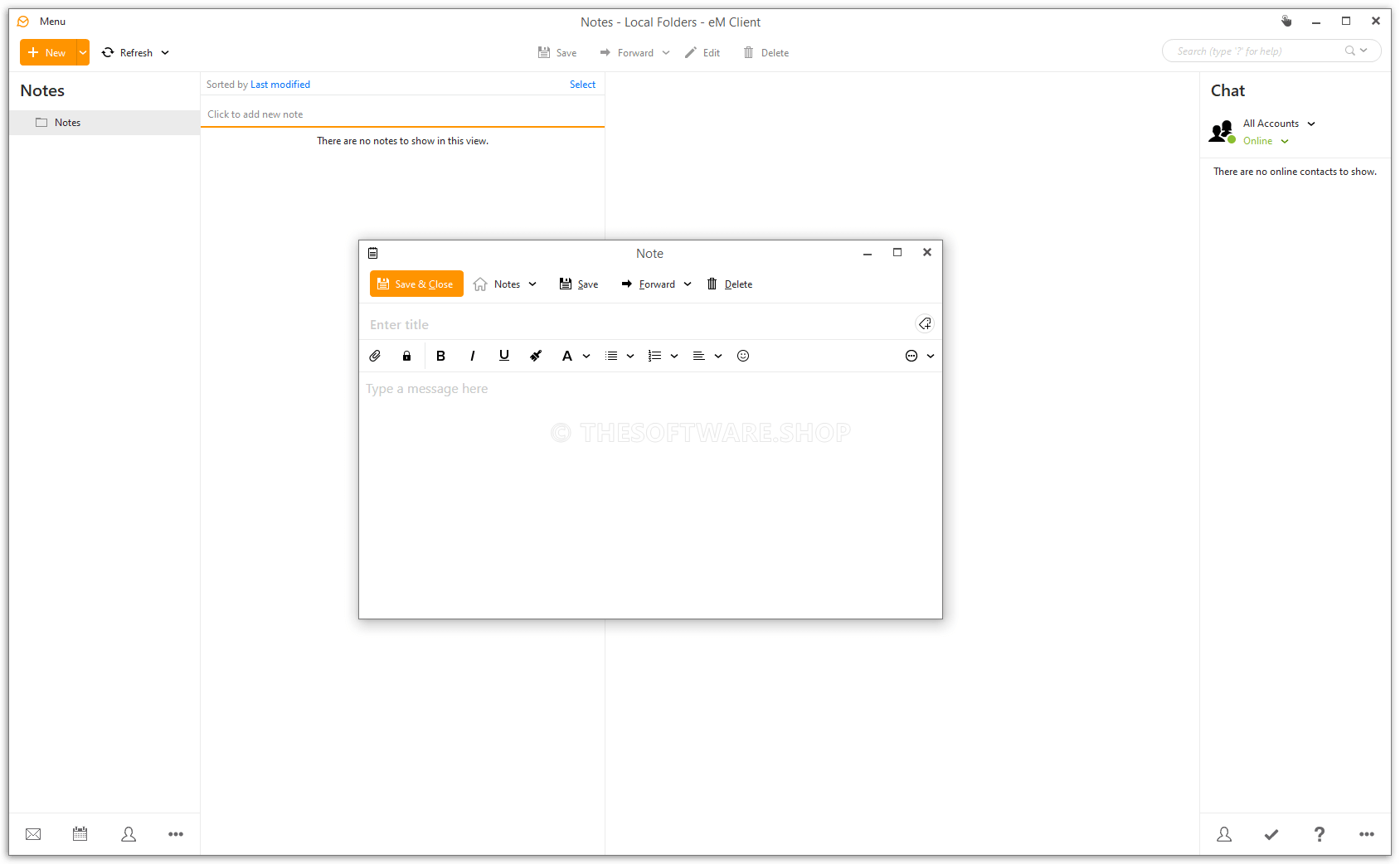 eM Client 8 PRO Screenshot - Notes