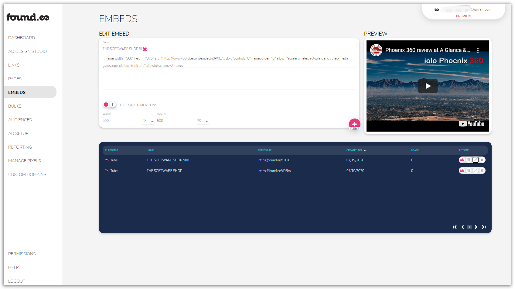 Found.ee Screenshot - Embeds
