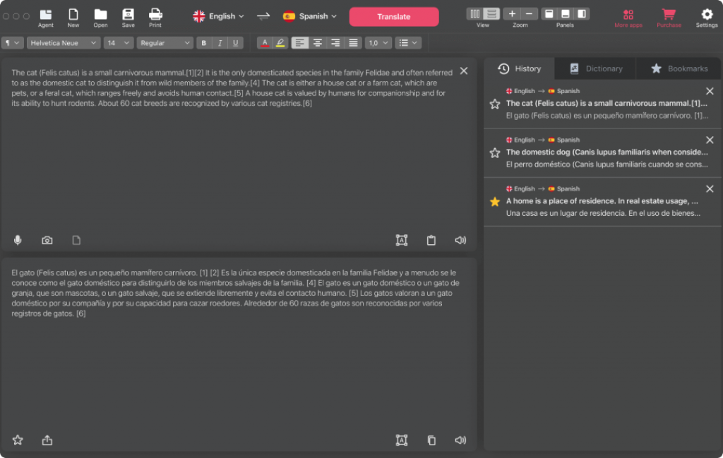 Lingvanex Translator Dark