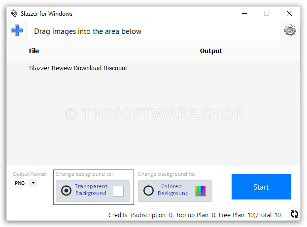 Slazzer for Windows Screenshot