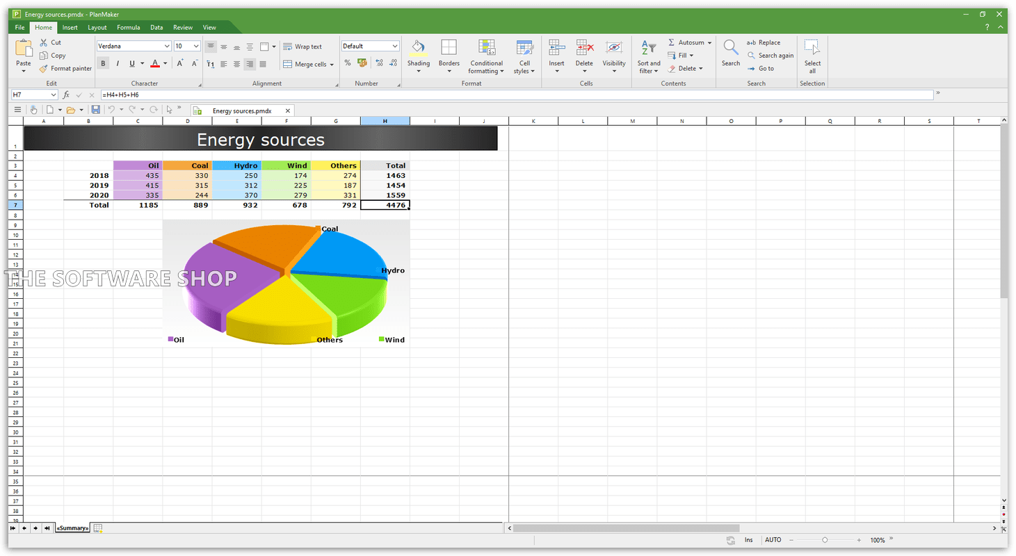SoftMaker Office NX Screenshot - PlanMaker