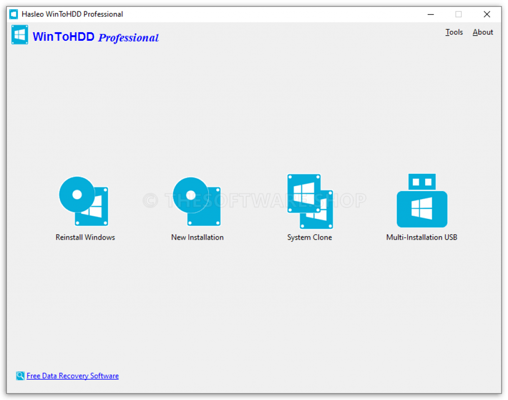 WinToHDD Professional Main Interface