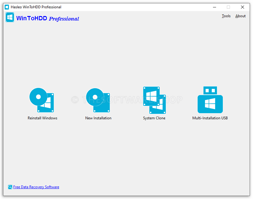 WinToHDD Professional Main Interface