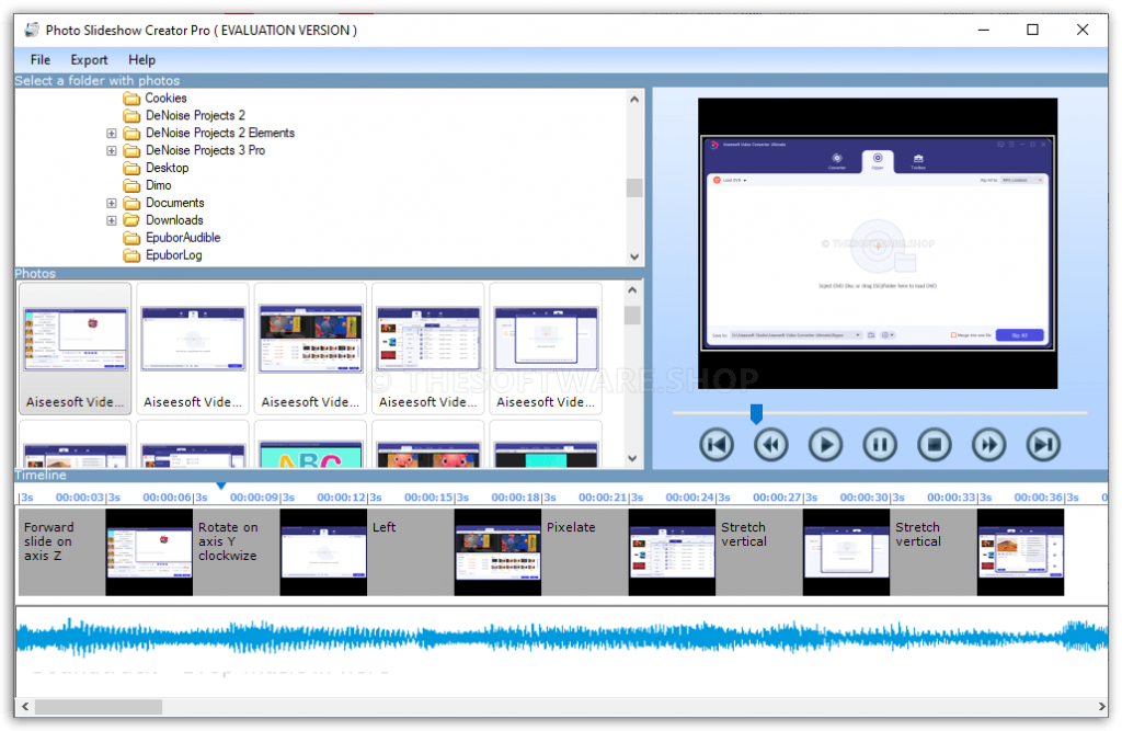 PCWinsoft Photo Slideshow Creator Pro - Screenshot