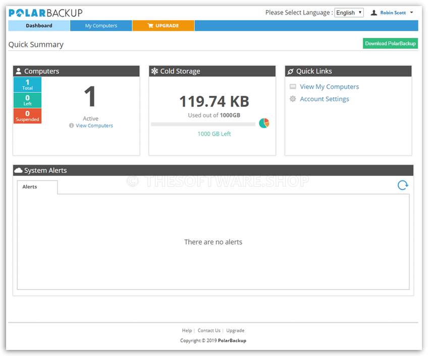PolarBackup Dashboard