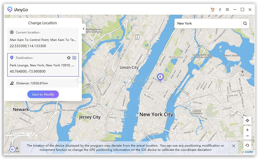 Select a Location on the map