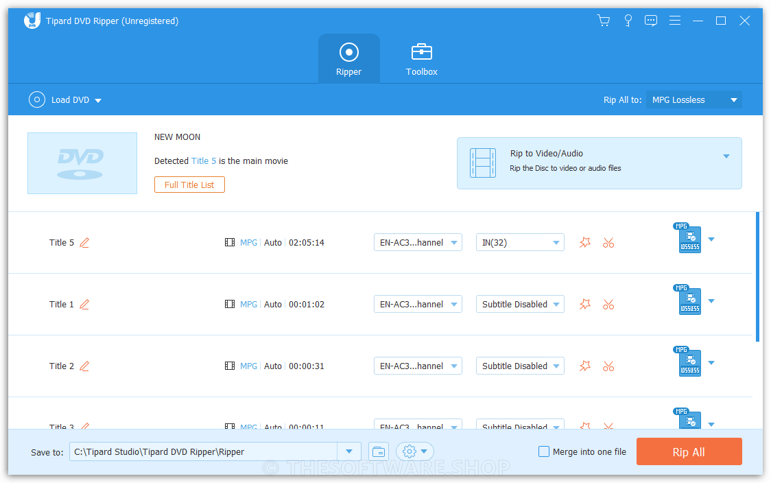 Tipard DVD Ripper 10 - Added DVD