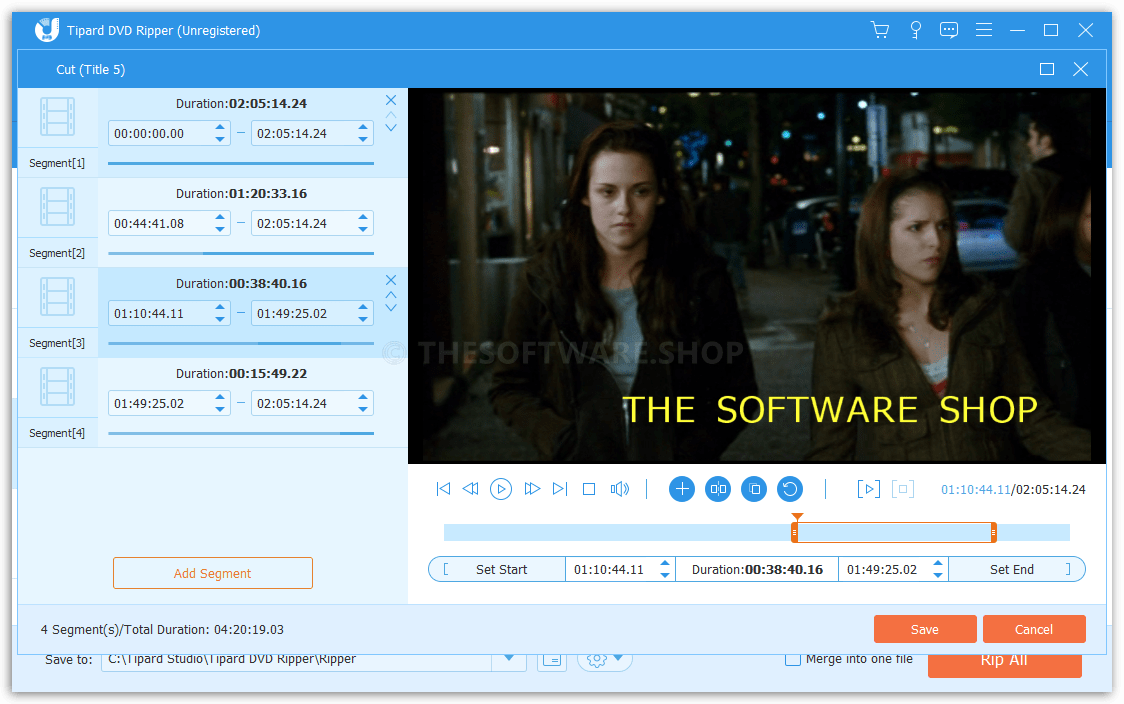 Tipard DVD Ripper 10 - Cut