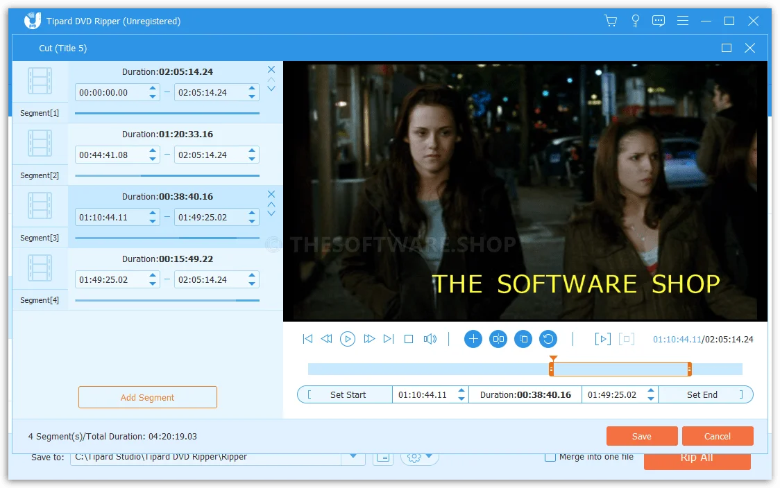 Tipard DVD Ripper 10 - Cut