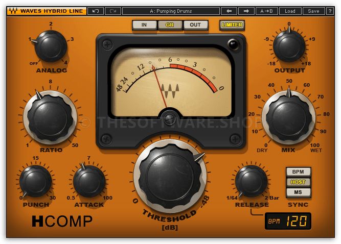 Waves H-Comp Hybrid Compressor Screenshot