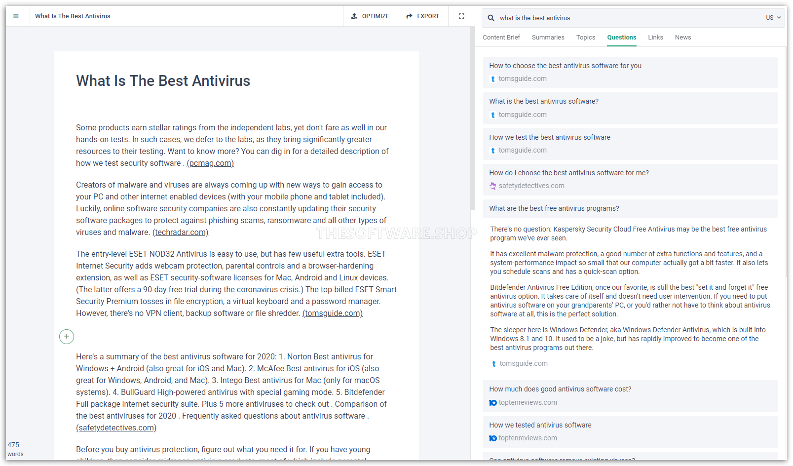 frase content questions