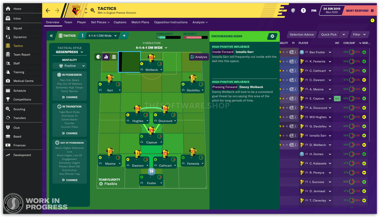 Football Manager 2020 - Tactics