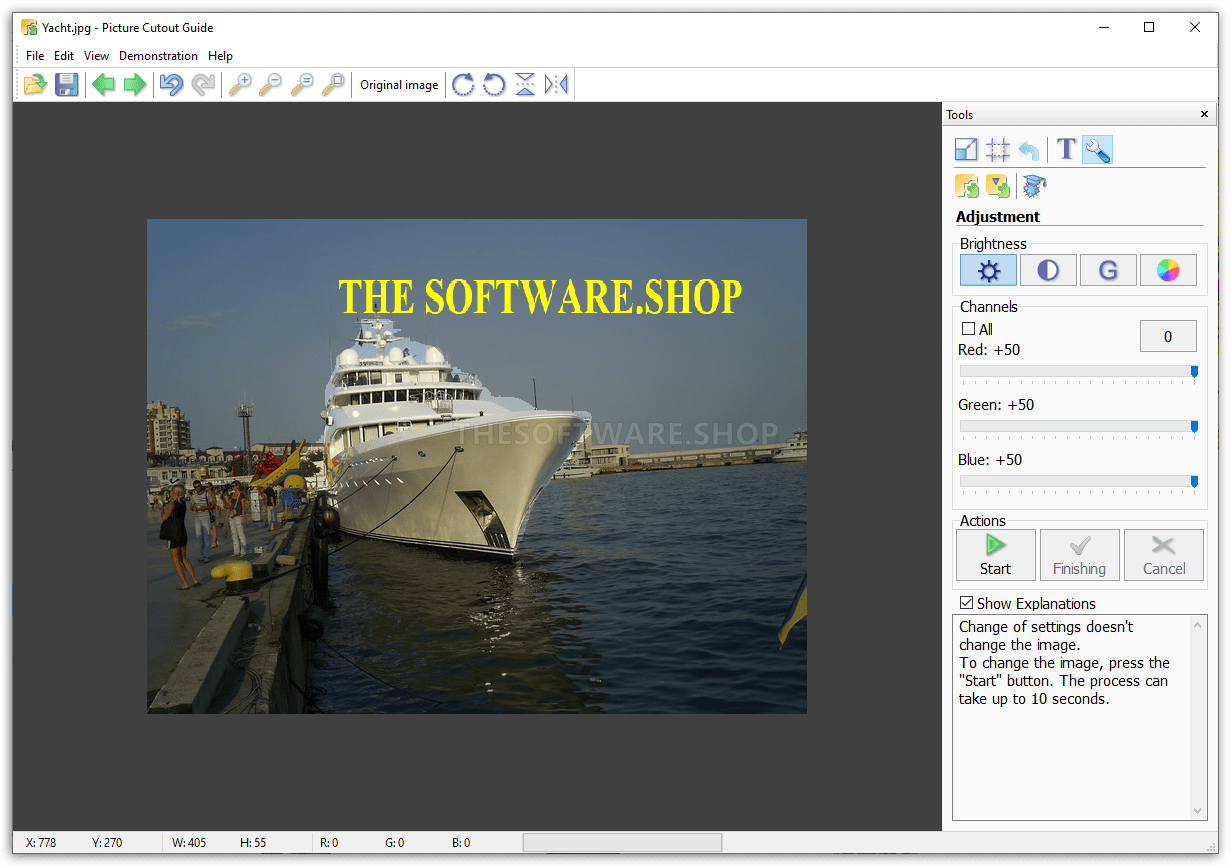 Picture CutOut Guide - Adjustment