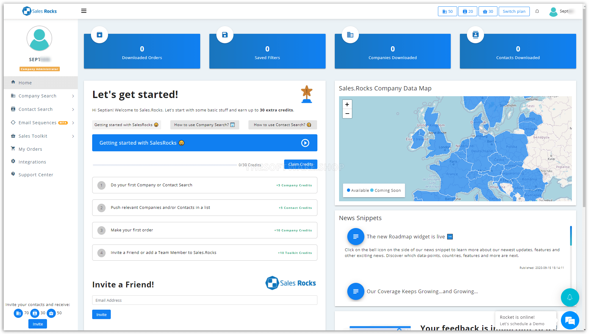 Sales Rocks - Dashboard