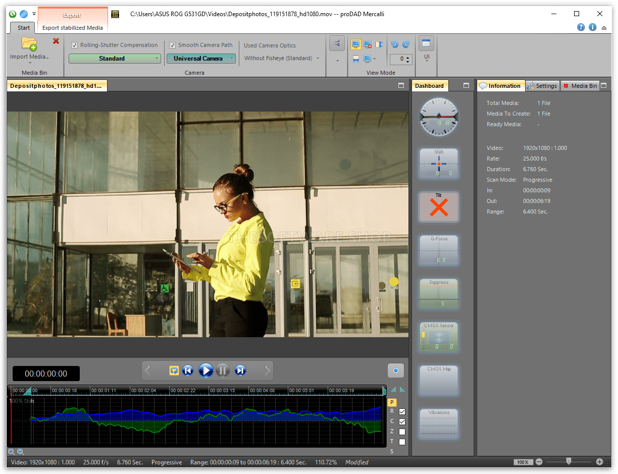 proDAD Mercalli - Main Interface