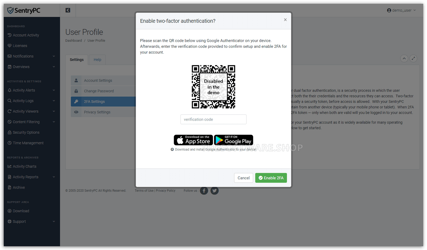 2FA Security Screeshot