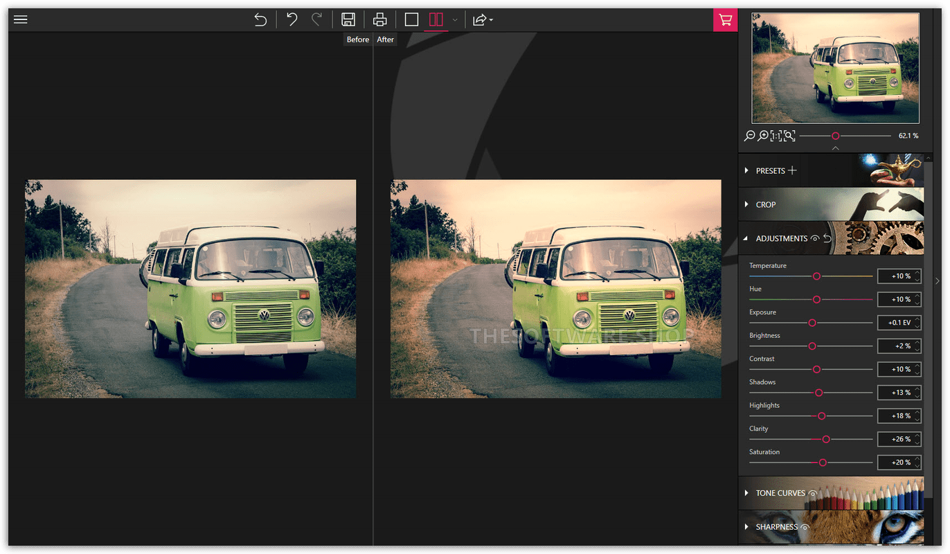 adjsustments Screenshot
