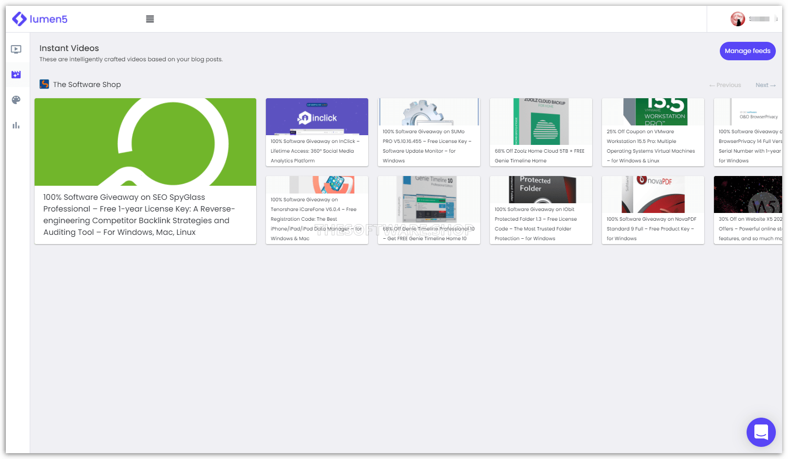 Instant Videos Screenshot