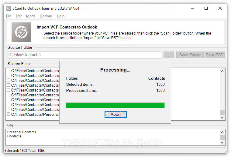 Processing Screenshot