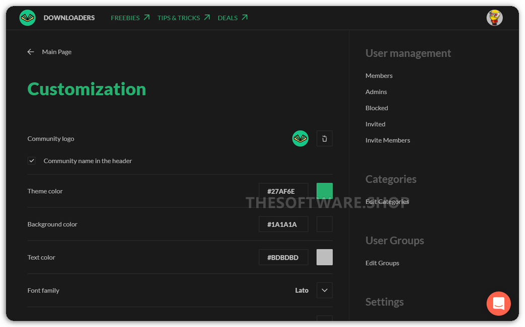 Setting - Customization Screenshot
