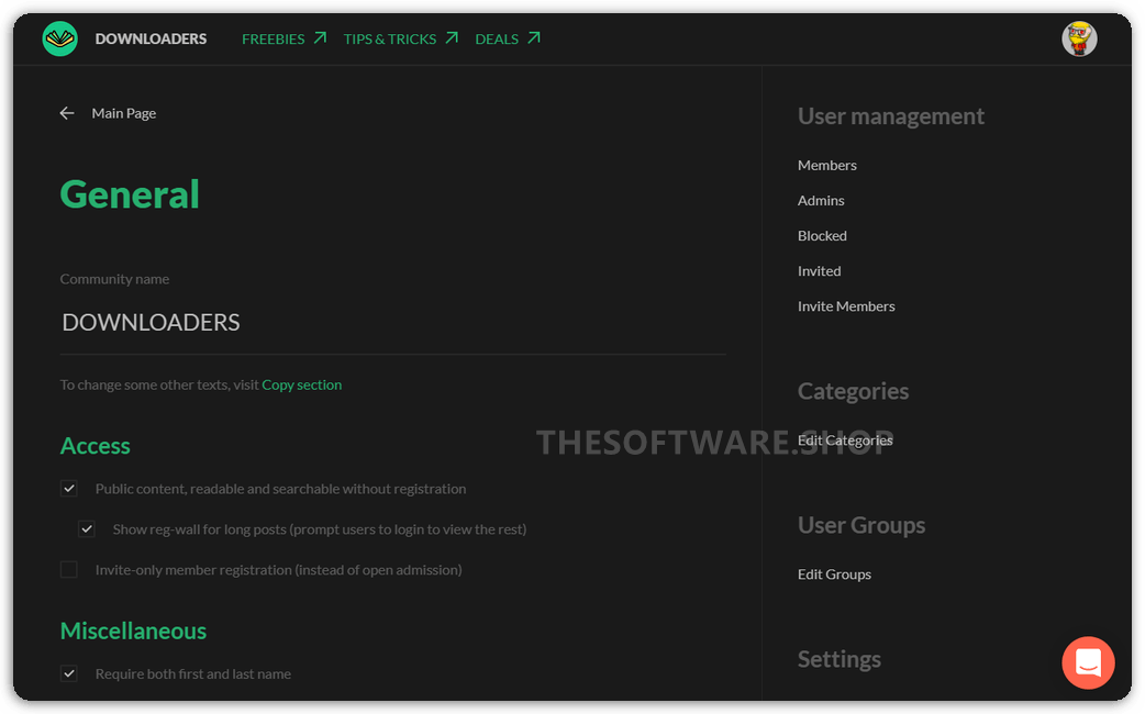Setting - General Screenshot