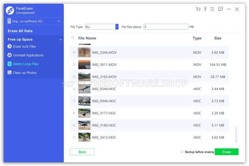 Delete Large Files