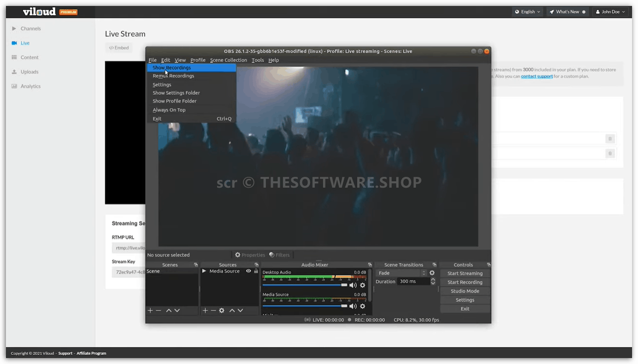 RTMP encoder software