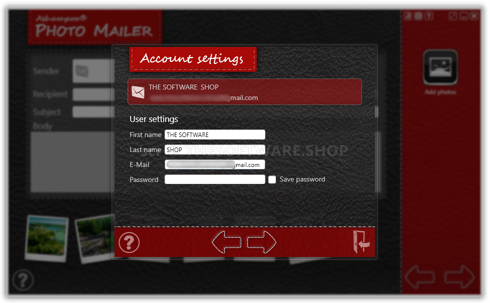 Sender Account Settings