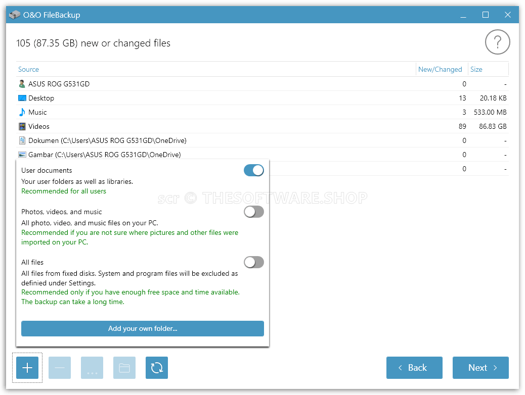 Backup Data