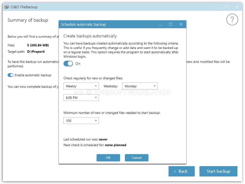 Schedule Auto Backup