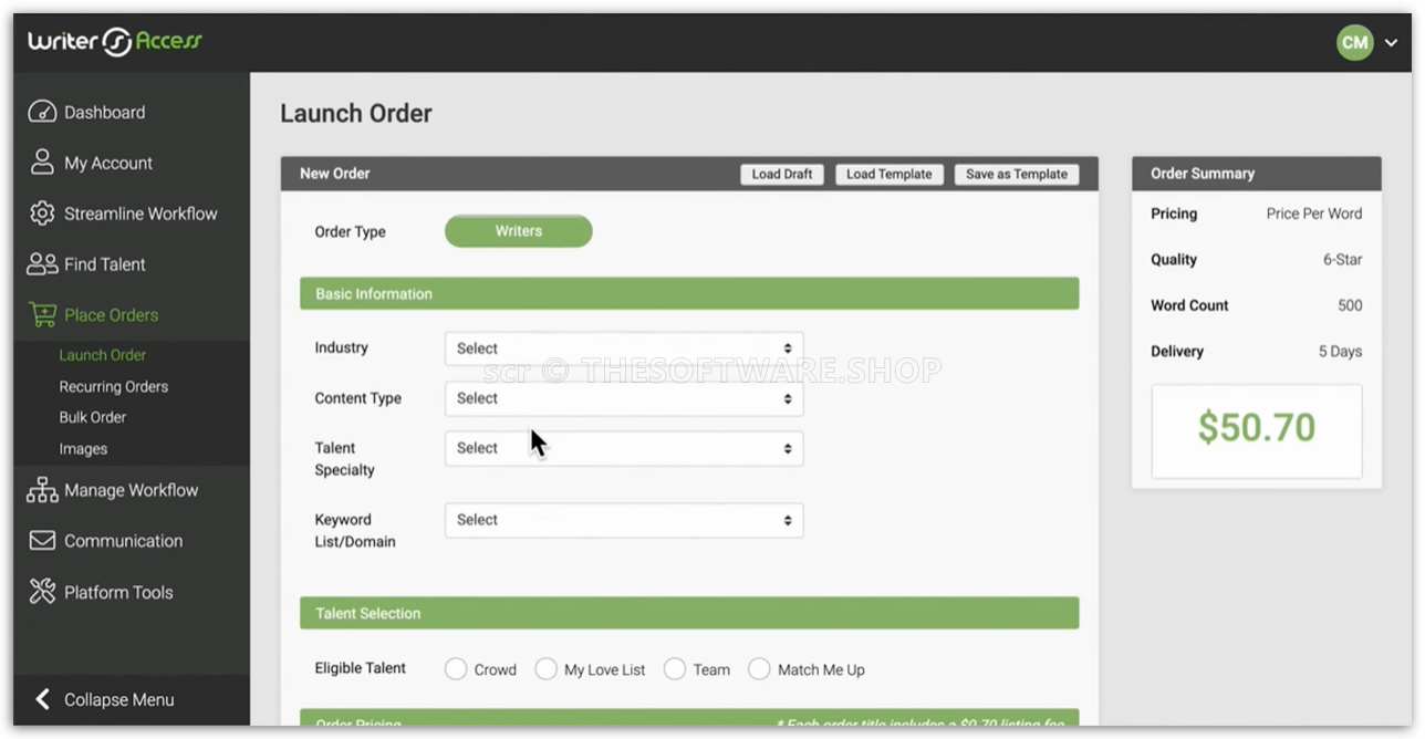 Place Order