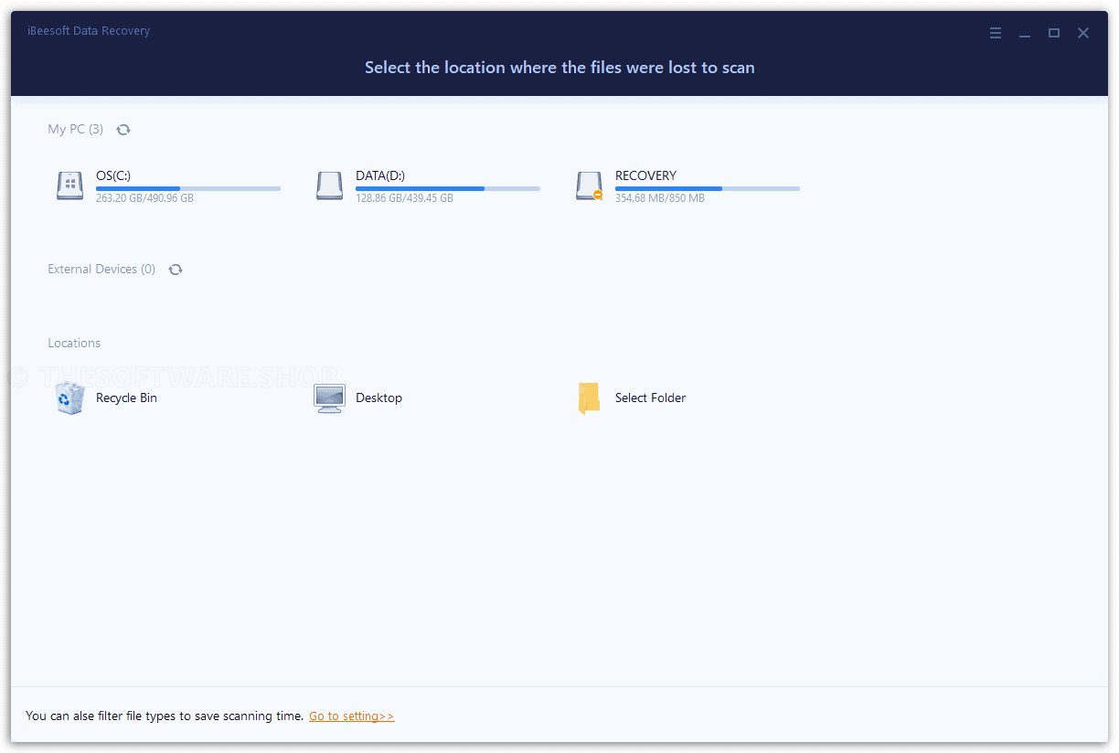 iBeesoft Data Recovery - Screenshot