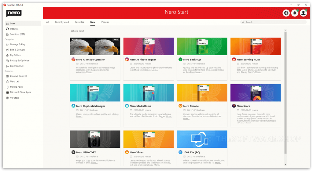 Nero Platinum Suite 2022 - New Apps