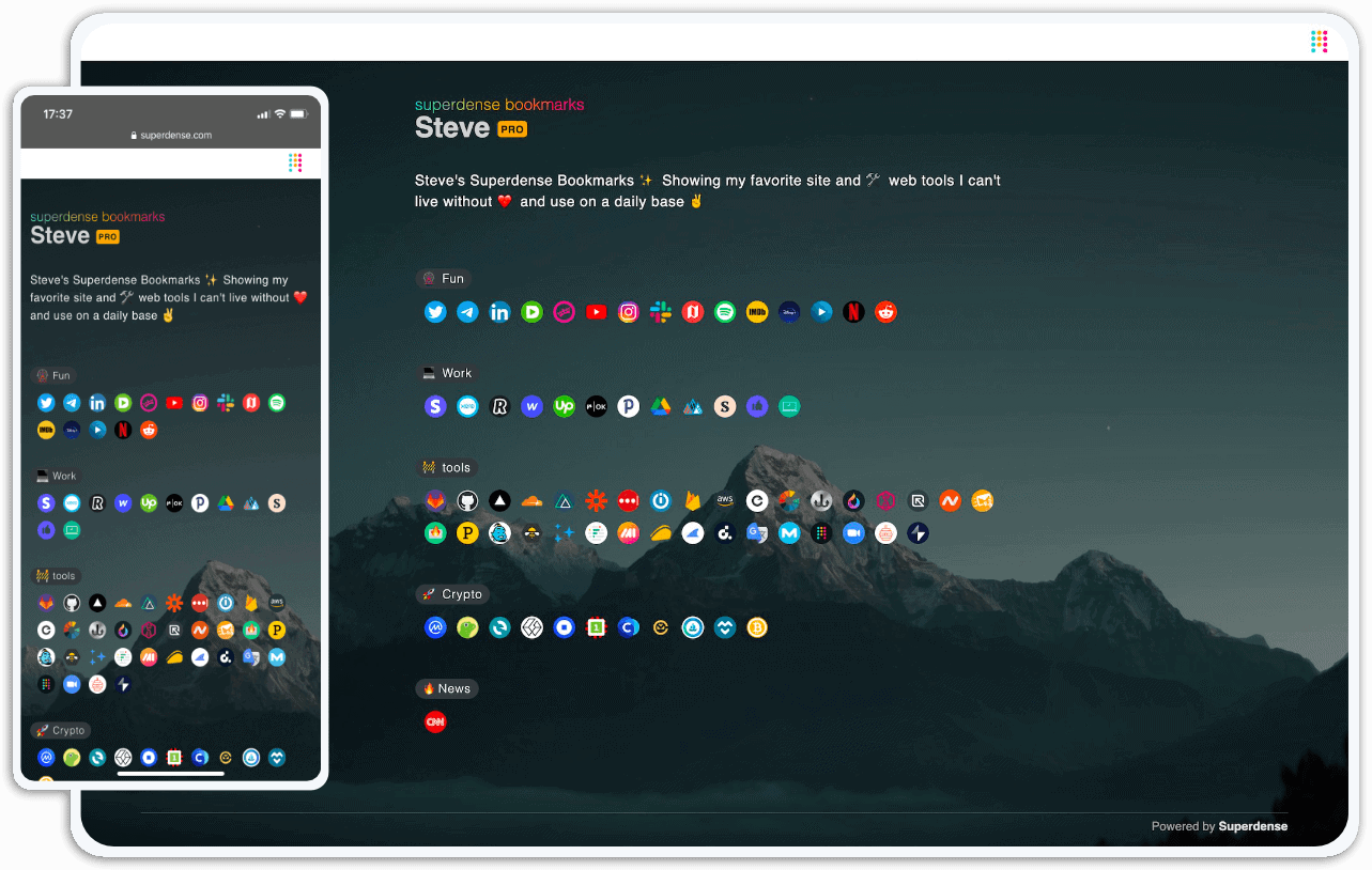 Superdense-Bookmark-Manager-Devices