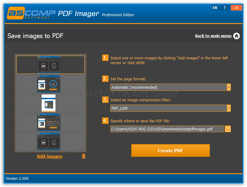 Save Images to PDF