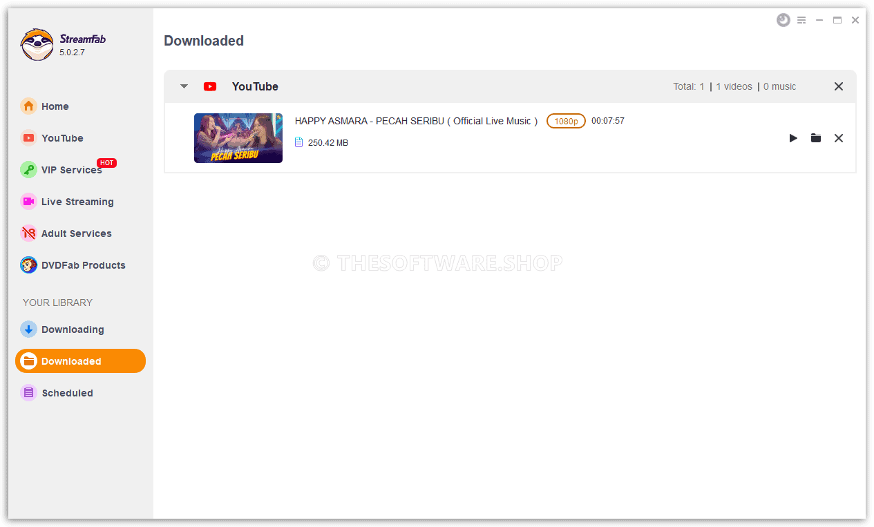 StreamFab Youtube Downloader Pro - Downloaded