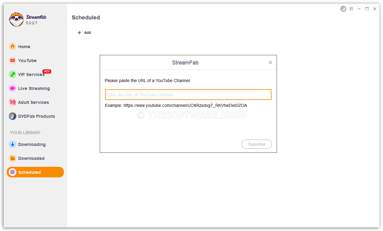 StreamFab Youtube Downloader Pro - Schedule