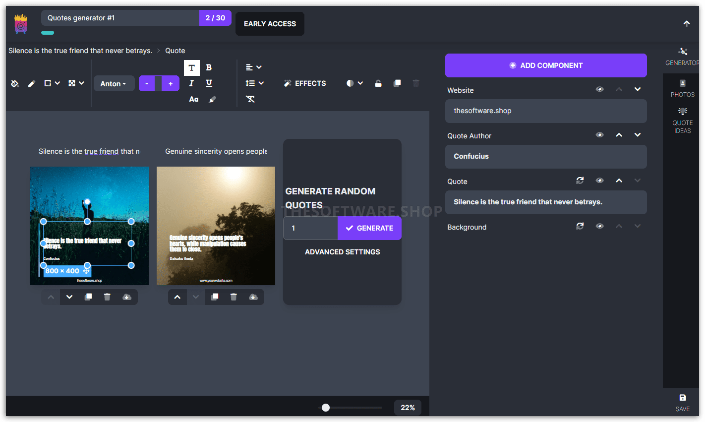 ContentFries Quote Generator