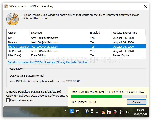 DVDFab Passkey for Blu-ray Recorder Screenshot 3