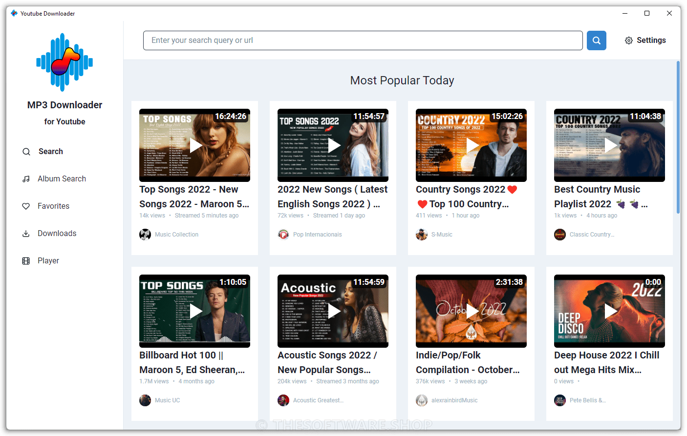 SoftOrbits MP3 Downloader for YouTube - Search