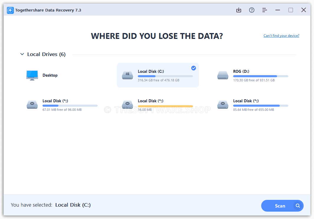 TogetherShare Data Recovery Pro Screenshot - Screenshot