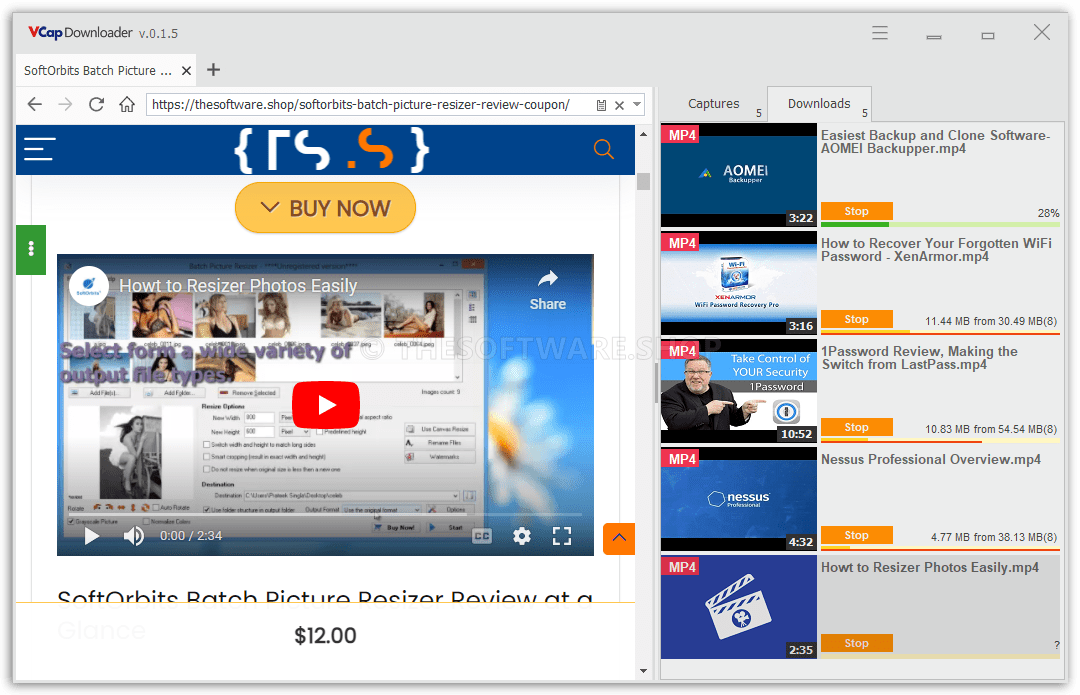 VCap Downloader Pro Screenshot - Downloads
