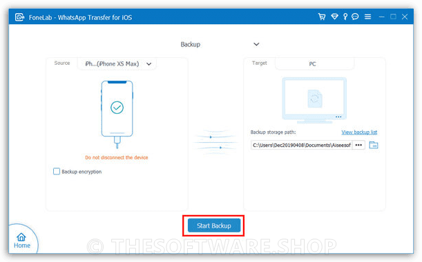 Aiseesoft Fonelab WhatsApp Transfer for iOS - Backup