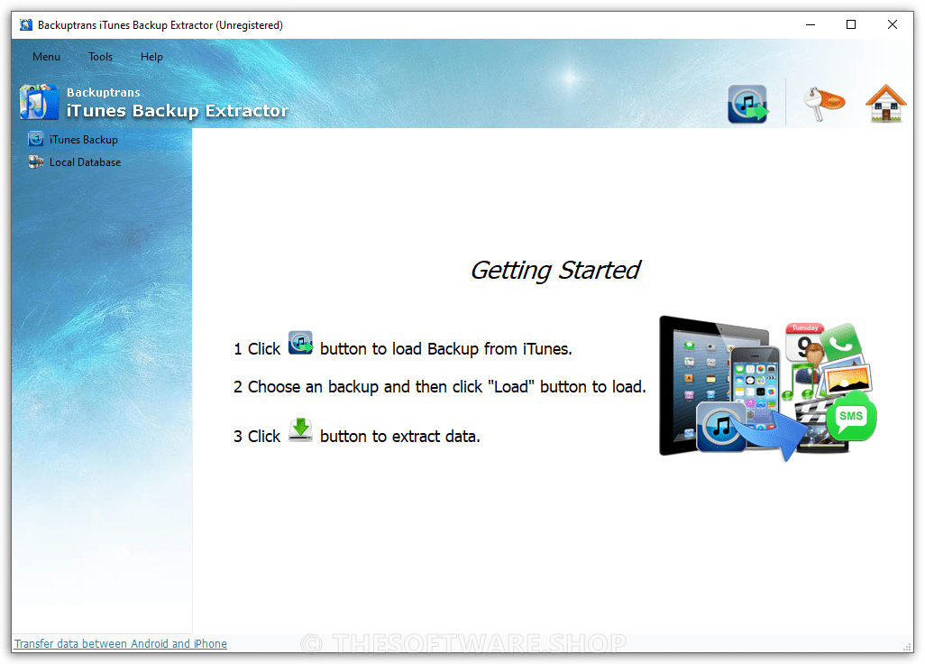 Backuptrans iTunes Backup Extractor - Getting Started