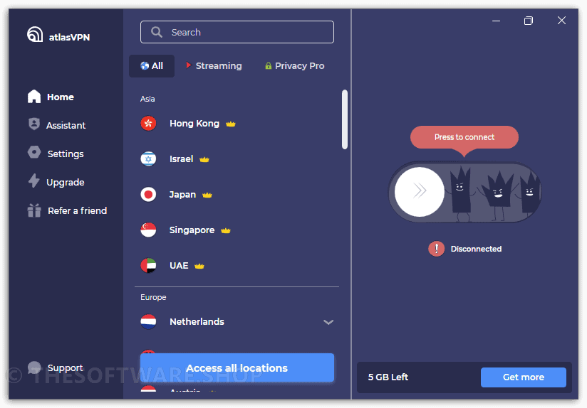 Atlas VPN Screenshot