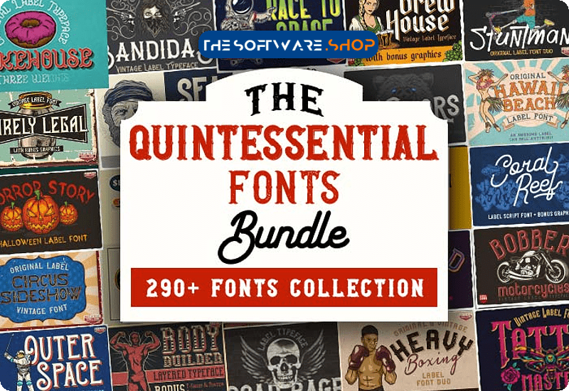 The Quintessential Fonts Bundle Discount Sale